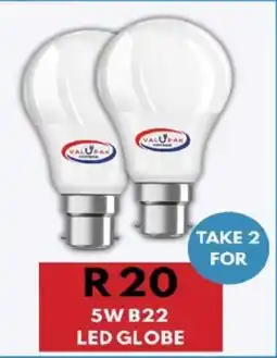 Take 'n Pay VALUPAK 5W B22 LED GLOBE offer