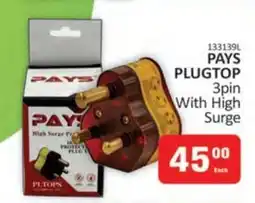 KitKat Cash and Carry PAYS PLUGTOP 3pin With High Surge offer