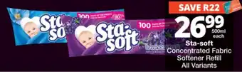 Sta-soft Concentrated Fabric Softener Refill