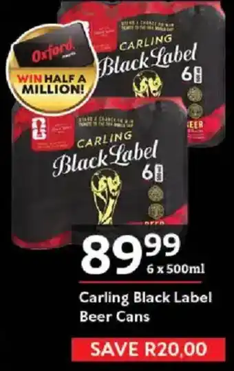 Oxford Freshmarket Carling Black Label Beer Cans offer