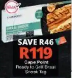 Checkers Hyper Cape Point Ready to Grill Braai Snook offer