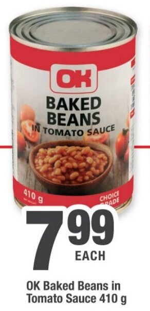 OK Foods OK Baked Beans in Tomato Sauce 410g offer