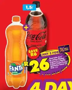 Shoprite Coca-Cola Zero/Fanta Orange/1.5L offer