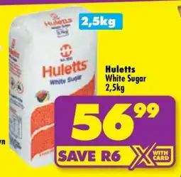 Shoprite Huletts White Sugar 2.5kg offer