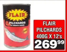 Advance Cash n Carry FLAIR PILCHARDS 400G X 12's offer