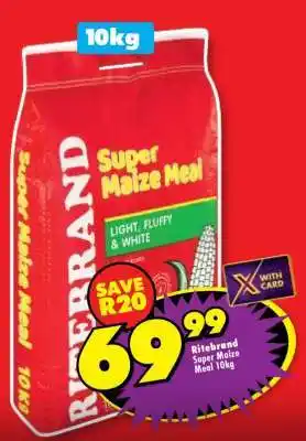Shoprite Ritebrand Super Maize Meal 10kg offer