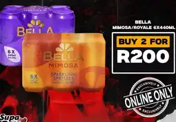 Supa Store Bella Mimosa/Royale 6x440ml offer