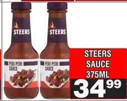 Advance Cash n Carry STEERS SAUCE 375ML offer