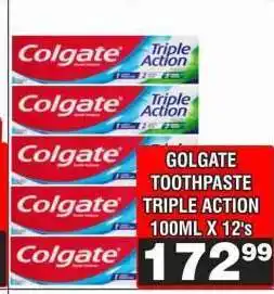 Advance Cash n Carry GOLGATE TOOTHPASTE TRIPLE ACTION 100ML X 12's offer