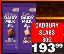 Advance Cash n Carry CADBURY SLABS 80G offer