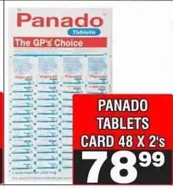 Advance Cash n Carry PANADO TABLETS CARD 48 X 2's offer