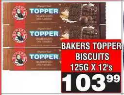 Advance Cash n Carry BAKERS TOPPER BISCUITS 125G X 12's offer