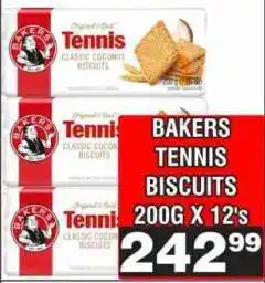 Advance Cash n Carry BAKERS TENNIS BISCUITS 200G X 12's offer