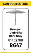 Leroy Merlin Hexagon Umbrella Dark Grey offer