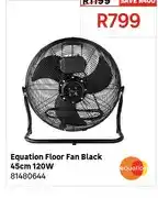 Leroy Merlin Equation Floor Fan Black 45cm 120W offer