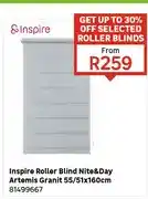 Leroy Merlin Inspire Roller Blind Nite&Day Artemis Granit 55/51x160cm offer