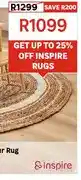 Leroy Merlin Inspire Jute Nour Rug White 150cm offer