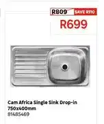 Leroy Merlin Cam Africa Single Sink Drop-in 750x400mm offer