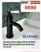 Leroy Merlin Sensea Charm Basin Mixer M Matt Black W5.5cmxD14.5cmxH19.1cm offer