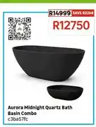 Leroy Merlin Aurora Midnight Quartz Bath Basin Combo offer