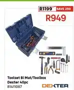 Leroy Merlin Toolset Bi Mat/Toolbox Dexter 40pc offer