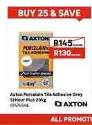 Axton Porcelain Tile Adhesive Grey 12Hour Plus 20kg
