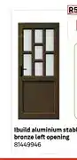 Leroy Merlin Ibuild aluminium stable door bronze left opening offer