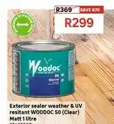 Leroy Merlin Exterior sealer weather & UV resistant WOODOC 50 (Clear) Matt 1 litre offer