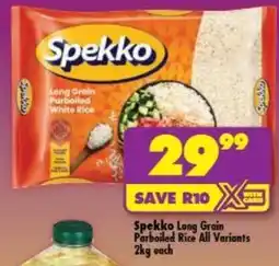 Shoprite Spekko Long Grain Parboiled White Rice offer