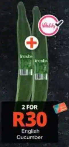 Checkers fresh English Cucumber offer