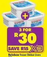 Shoprite Rainbow - frozen chicken livers offer