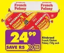 Shoprite Ritebrand - french/chicken polony offer