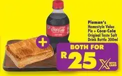 Shoprite Coca cola - homestyle value pie + coca-cola original taste soft drink bottle offer