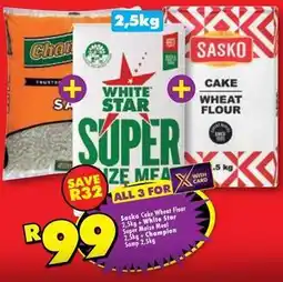 Shoprite Sasko - super maize meal, cake wheat flour offer