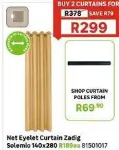 Leroy Merlin Net eyelet curtain zadig solemio offer