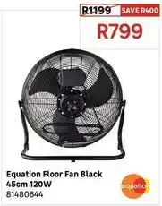 Leroy Merlin Equation floor fan black 45cm 120w offer