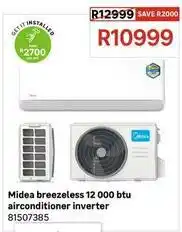 Leroy Merlin Midea - breezeless 12 000 btu airconditioner inverter offer