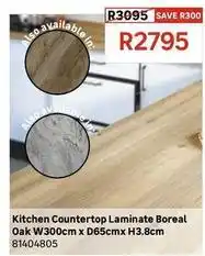 Leroy Merlin Kitchen countertop laminate boreal oak w300cm x d65cmx h3.8cm 81404805 offer