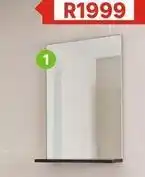 Leroy Merlin L-shaped bathroom mirror with shelf expresso w40cmxd12cmxh60cm offer