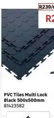 Leroy Merlin Pvc tiles multi lock black 500x500mm offer