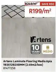 Leroy Merlin Artens laminate flooring medio apia 193x1292x8mm (2.49m2/box) offer