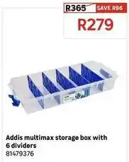 Leroy Merlin Addis - multimax storage box with 6 dividers 81479376 offer