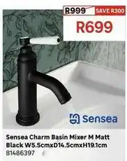 Leroy Merlin Sensea - charm basin mixer m matt black w5.5cmxd14.5cmxh19.1cm offer