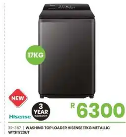 Fair Price WASHING TOP LOADER HISENSE 17KG METALLIC WT31I723UT offer