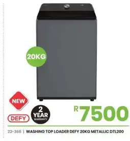 Fair Price WASHING TOP LOADER DEFY 20KG METALLIC DTL200 offer