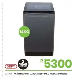 Fair Price WASHING TOP LOADER DEFY 14KG METALLIC DTL160 offer