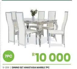 Fair Price DINING SET ANASTASIA MARBLE 7PC offer