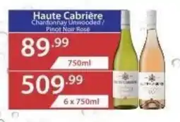 Big Save Liquor Haute Cabrière Chardonnay Unwooded / Pinot Noir Rosé offer