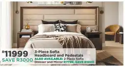 House & Home 3-Piece Sofia Headboard and Pedestals offer