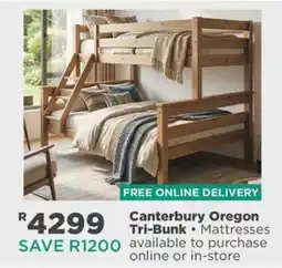 House & Home Canterbury Oregon Tri-Bunk offer